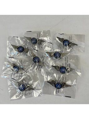 Alaska Airlines Lapel Pins Wings Aviation Lot Of 9